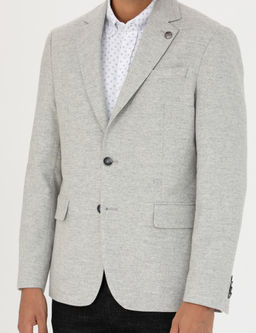 A__k Gri Y_n Kar___ml_ Slim Fit Ceket