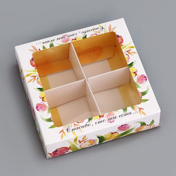 Цена за 3 шт. Коробка для конфет 4 шт. Тебе с любовью, 12.6?12.6?3.5 см
