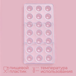 Форма для конфет шоколада KONFINETTA Комильфо, 28?14 см, 21 ячейка, прозрачная  фото 2