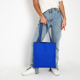 Сумка шопер NAZAMOK, 35х0.5х40 см, отд без молнии, без подклада, синяя  фото 5