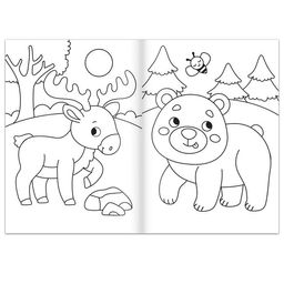 Цена за 3 шт. Раскраска «На лесной полянке», 16 стр., формат А4
