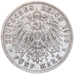 5 марок 1900 года A Германия (Пруссия)