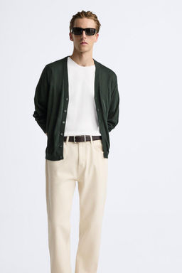 TEXTURED COTTON TROUSERS - Zara фото 6