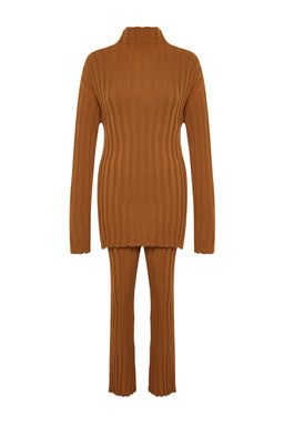 Antrasit Fitilli Pantolon Y?rtmac Detayl? Triko Alt-Ust Tak?m TWOAW24AU00013 - Trendyolmilla фото 14