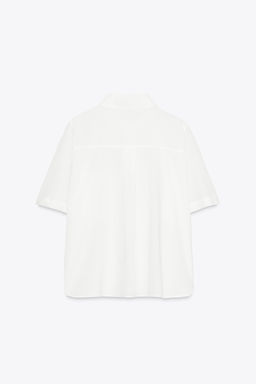 SEMI-SHEER COTTON SHIRT - Zara фото 15