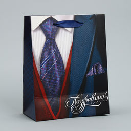 Цена за 2 шт. Пакет подарочный ламинированный, упаковка, Поздравляю!, 18?23?8 см