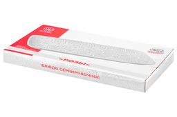 Блюдо прямоугольное 30,5*16,5*2,5 см Розы белое - Elan gallery фото 18