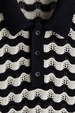 Polo en punto pointelle Regular Fit - H&m фото 3
