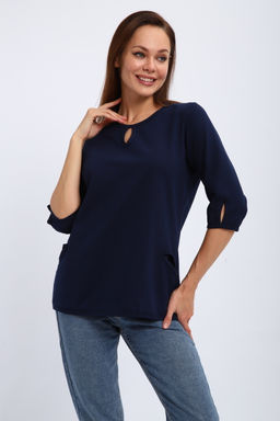 Кофта женская из футера 2-н Анфиса темно синий