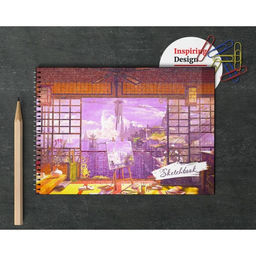 Скетчбук А4, 40 листов на гребне по короткой стороне Картина маслом, обложка мелованный картон, твёрдая подложка, блок 100 г/м - Calligrata фото 6