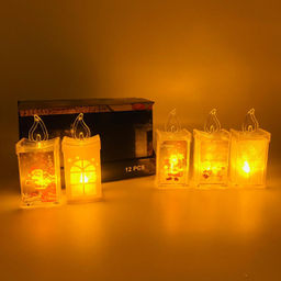 Новогоднее украшение - Ночник Свеча 12 шт в уп (арт. 6147-37)