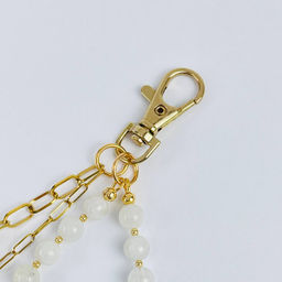 Брелок из Лунного камня и Горного Хрусталя - Радуга самоцветов фото 3