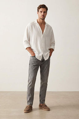 Gri Regular Fit Esnek Kuma_ Jeans TMNSS25JE00001 - Trendyolmilla фото 2