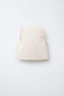 SATIN WAISTCOAT WITH RHINESTONE BUTTONS - Zara фото 2