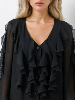 Блузка из шифона с эффектом креш