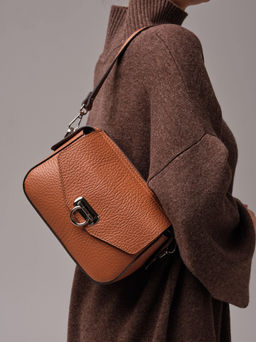 Женская сумка кросс-боди Azaro 3684 коричневый камень соло