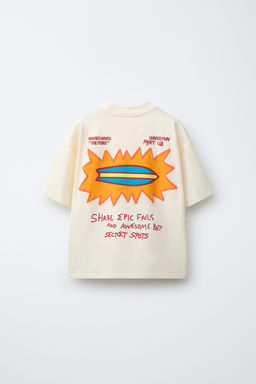 CAMISETA ESTAMPADA SURF / Crudo - Zara фото 8