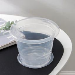 Горшок для орхидей с поддоном, 1 л, пластиковый, прозрачный