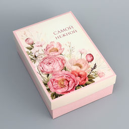 Цена за 5 шт. Коробка складная, крышка-дно, «Самой нежной», 24×17×8 см без окна