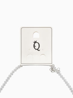 Чокер «Бабочка» хрусталь, белый в серебре, 36 см + 5 см доп, цепочка