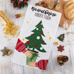 Полотенце Доляна Волшебного Нового Года 35х60 см,100% хлопок 160 г/м2