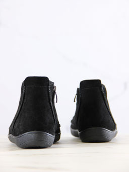 Босоногие ботинки 210.NATAbl.Черная замша/мех