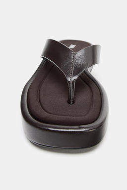 SANDALIA PLANA TIRA / Marr?n - Zara фото 5