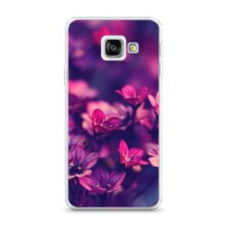 Силиконовый чехол Лиловые цветы на Samsung Galaxy A3 2016