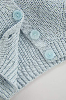 Трикотажный кардиган на пуговицах для маленьких девочек - Defacto фото 4