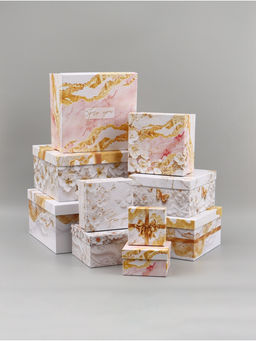 Набор подарочных коробок 10 в 1 «Золотая коллекция», 10.2 × 10.2 × 6‒28.2 × 28.2 × 15 см