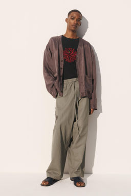 CHAQUETA RELAXED FIT LYOCELL - VISCOSA / Gris