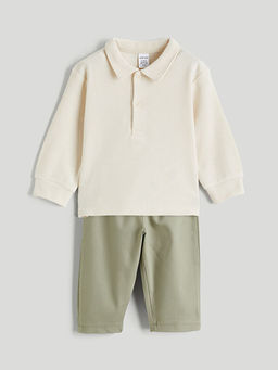 Polo Yaka Erkek Bebek Ti??rt ve Pantolon