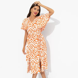 Платье из вискозы, Мода без компромиссов (оранжевое) - Charutti фото 2