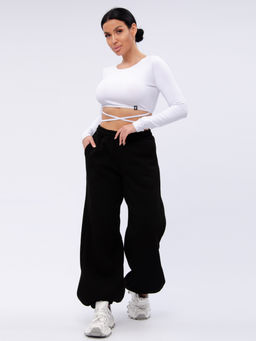 Джоггеры "БЖ-46" чёрные, футер 3-х нитка начес