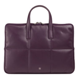 Итальянская кожаная сумка-портфель для ноутбука DuDu серии Togean | темно-фиолетовый