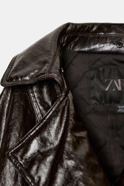 SHINY FAUX FUR COLLAR JACKET ZW COLLECTION - Zara фото 10