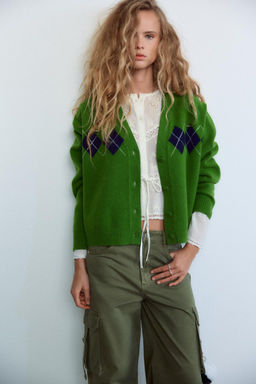 ARGYLE KNIT CARDIGAN - Zara фото 2