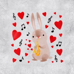 Термонаклейка для декорирования текстильных изделий «Зайчик», 14 х 14 см