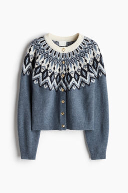 Cardigan en punto jacquard - H&m фото 8