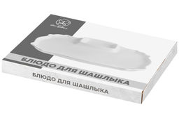 Блюдо д/шашлыка 28*21*2,3 см Айсберг с соусницей - Elan gallery фото 11