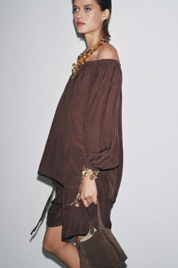 ZW COLLECTION LOOSE-FITTING SHORTS - Zara фото 4