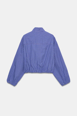 CAMISA CUADROS GLOBO / Azul?n - Zara фото 8