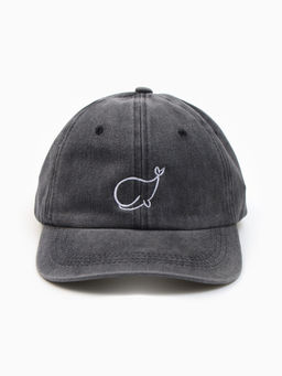 Кепка женская MINAKU «Кит», размер 56-58, чёрная, вареный деним