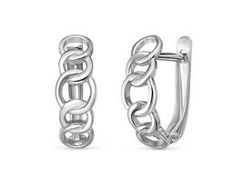 Серьги из серебра без вставки, В10-1213