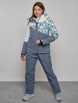 Горнолыжный костюм женский зимний белого цвета 02337Bl - Chunmai фото 21