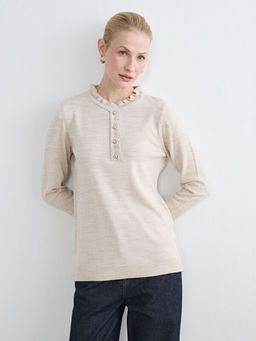 F?rf?rl? Dik Yaka Kad?n Triko Kazak