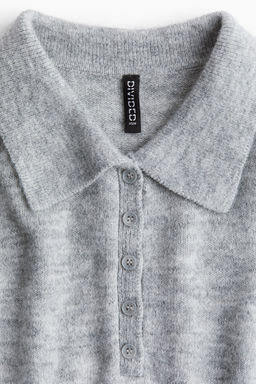 Fine-knit polo dress - H&m фото 6