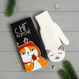 Варежки женские в подарочной коробке KAFTAN С НГ, размер 19