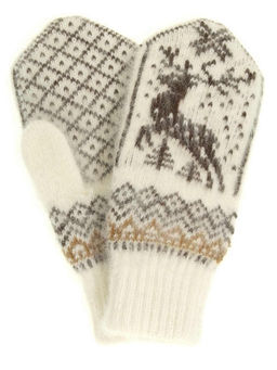Варежки женские "Олень и узор" ПП 3235-5
