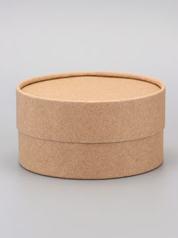 Коробка круглая подарочная, завальцованная крафт, 12×6 см